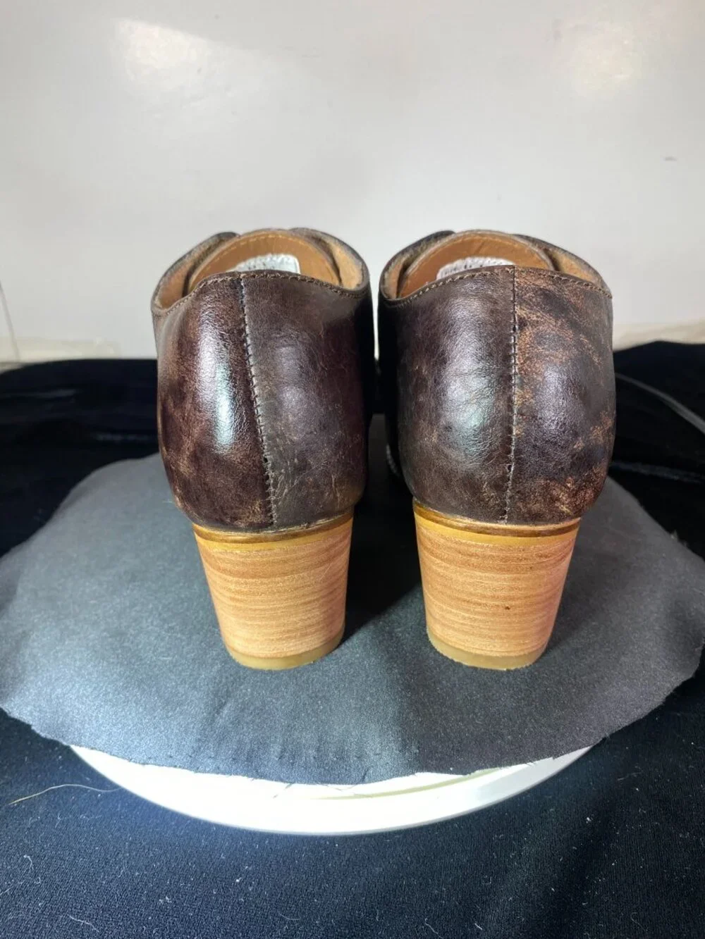 Women's 6.5 Brown Distressed, Nocona Ankle Snip Toe Boot, Slightly Used,